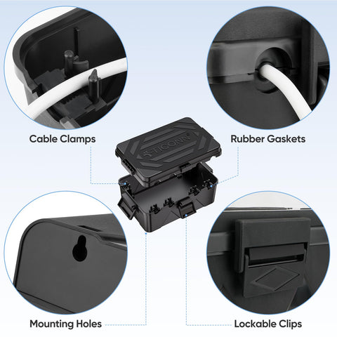 TICONN PP material outdoor box is durable and UV-resistant.