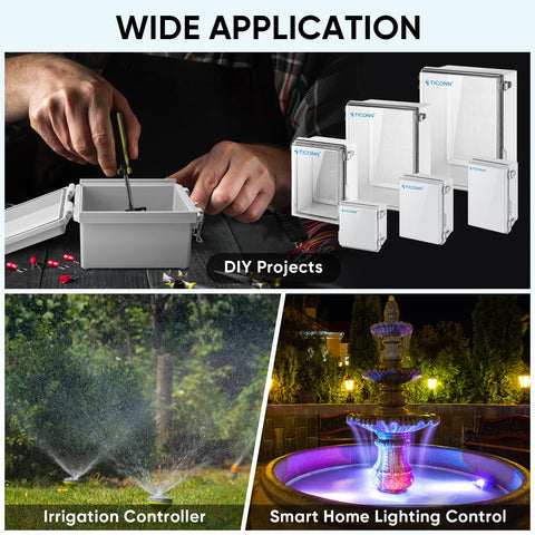 TICONN outdoor DIY installation for sprinkler and lighting control