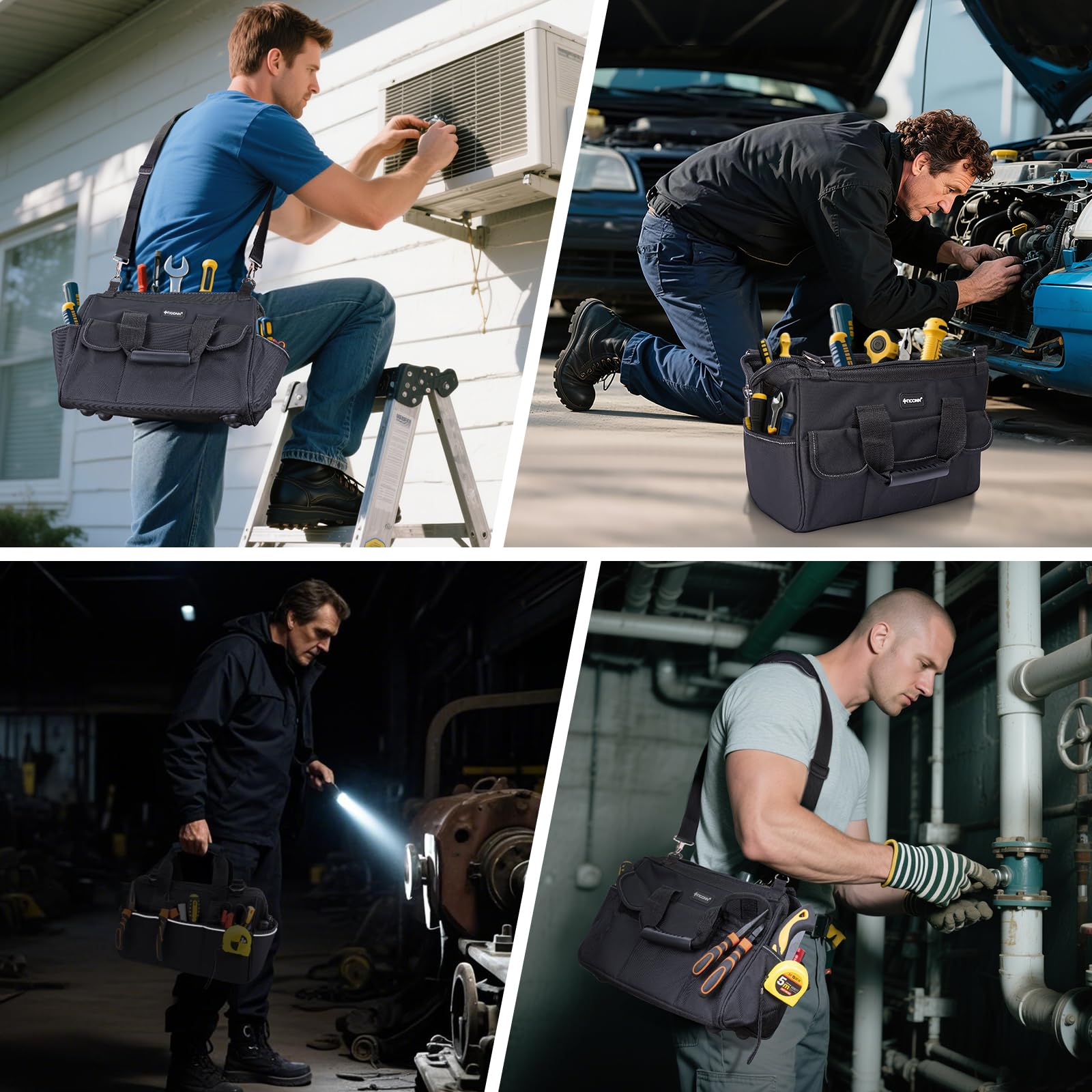 TICONN reflective strips improve visibility for safe night carry.