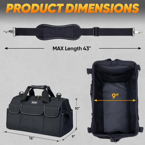 TICONN bag with reinforced zippers withstands rugged use and quick tool access.