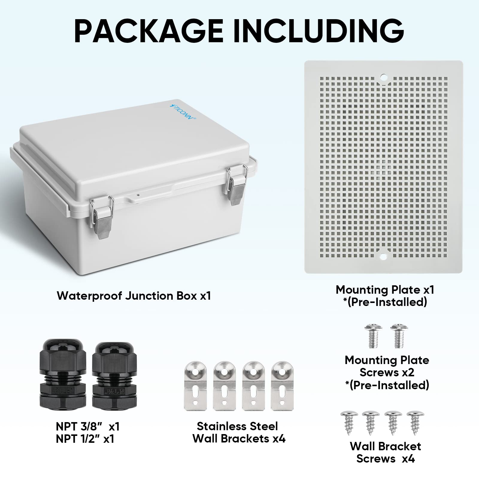 TICONN weatherproof box ideal for sprinkler and lighting control in harsh environments.