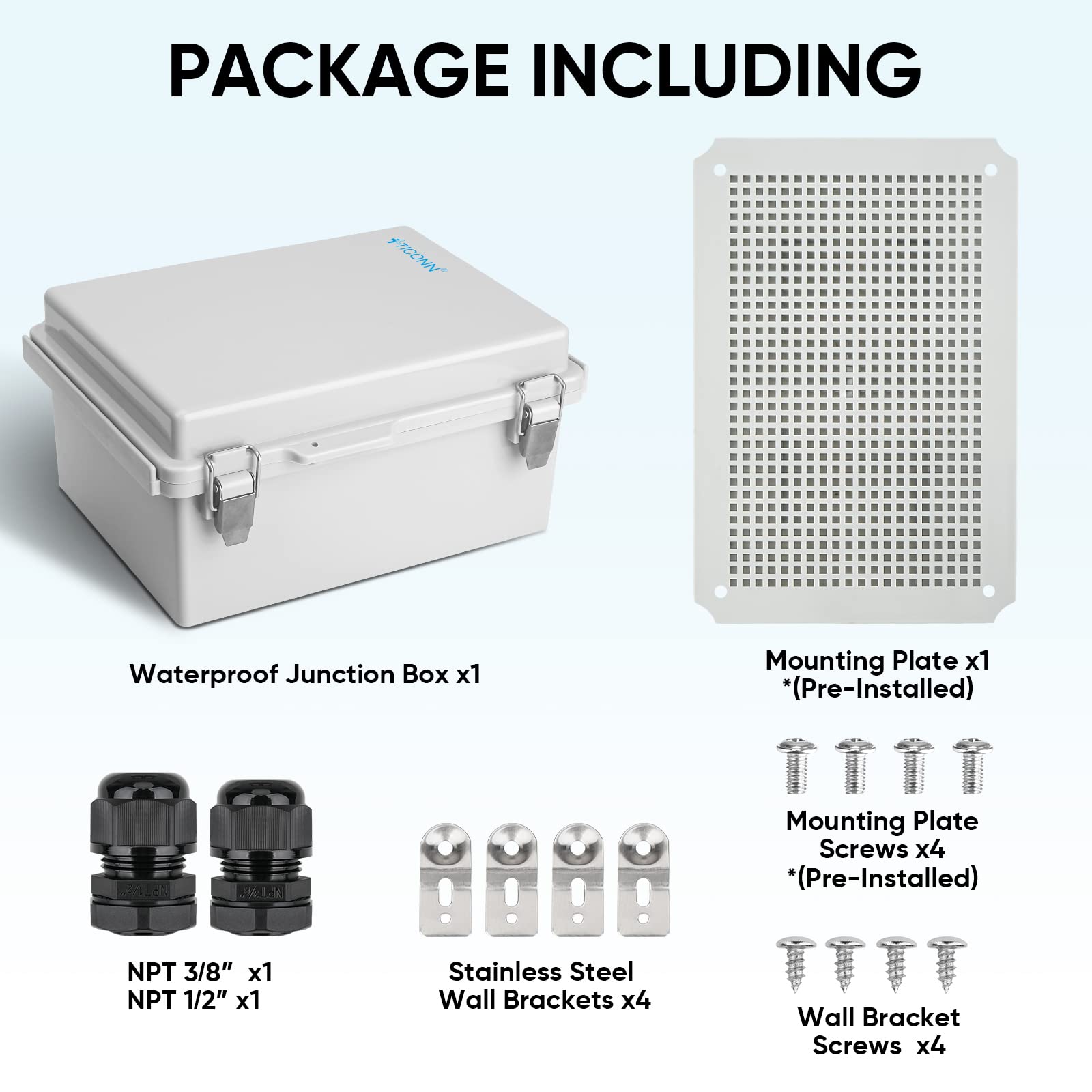TICONN stainless steel door latches for secure operation
