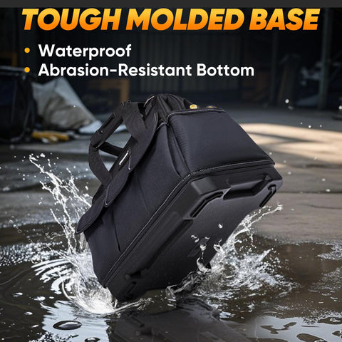 TICONN tool bag base is waterproof and abrasion-resistant to protect contents.