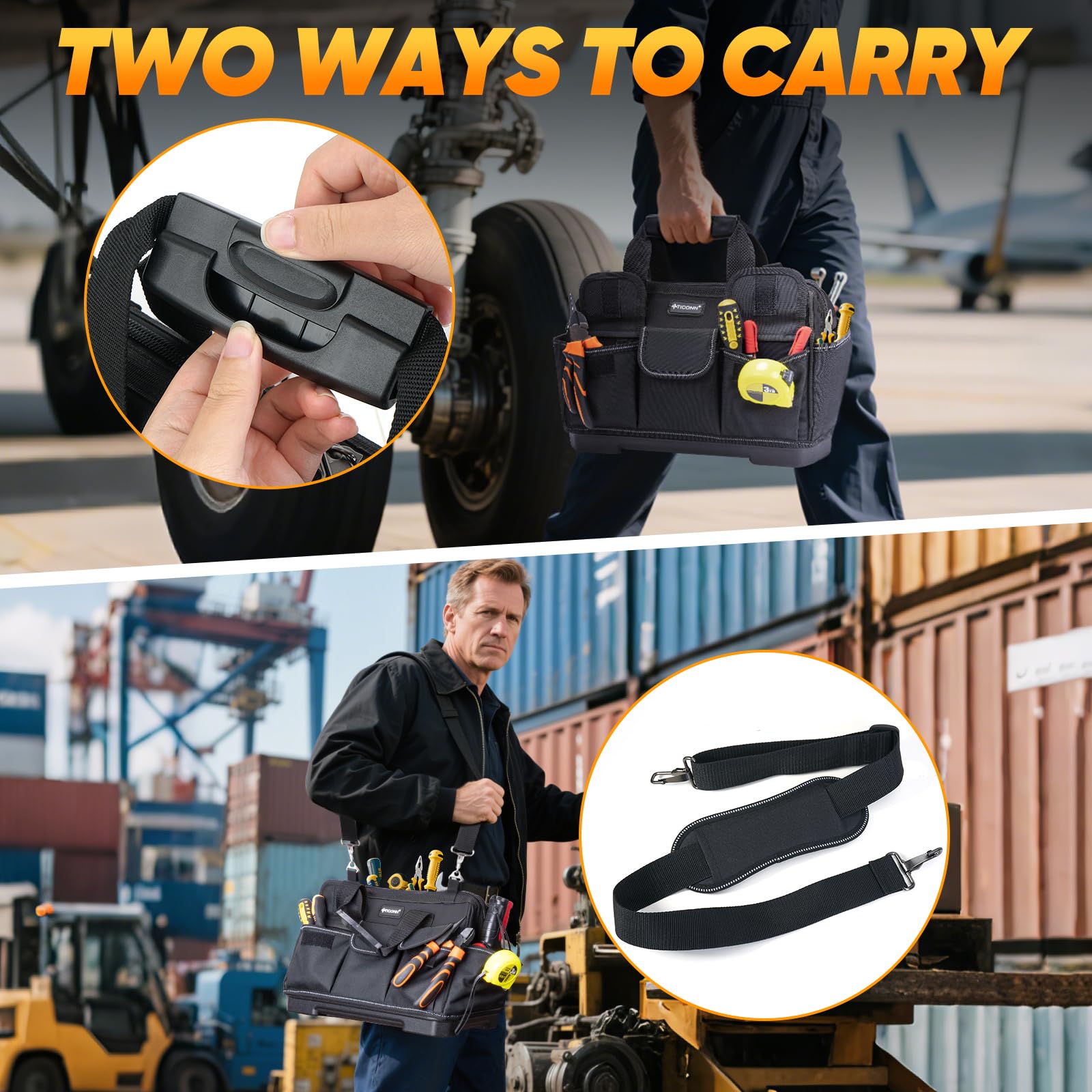 TICONN tool bag offers general-purpose organization for multiple trades.