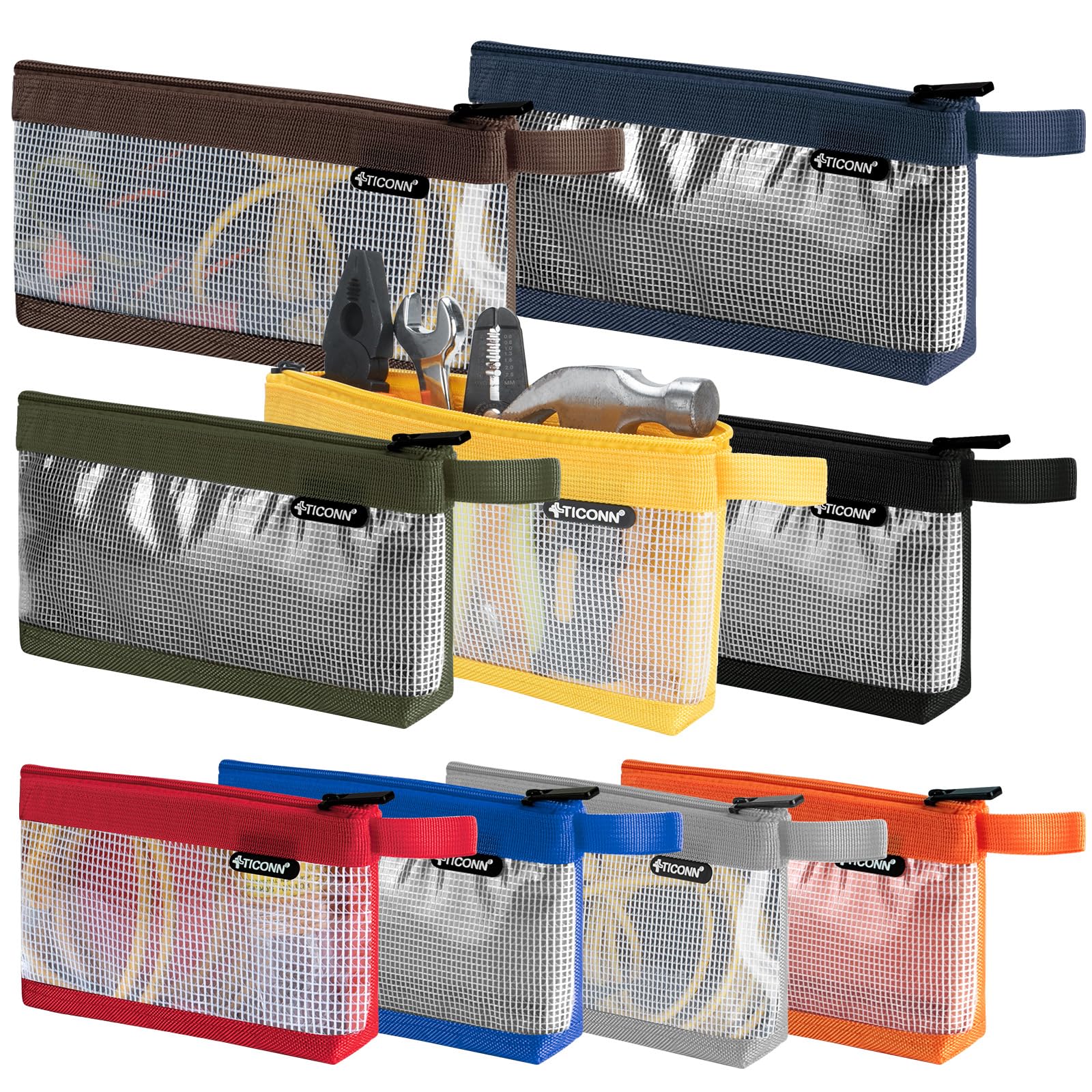 TICONN compact tool pouch in 1680D Oxford demonstrates durable organization for small tools
