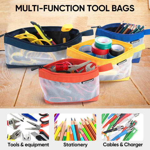 TICONN pencil and cosmetics organizer pouch for small items and gear