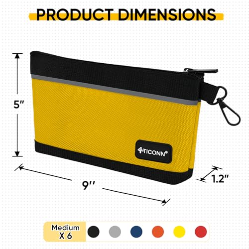 TICONN tool pouch with reflective strips improves visibility in low light