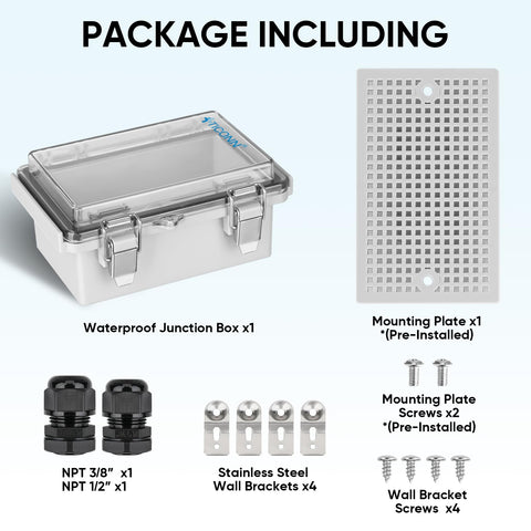 TICONN wall brackets offer flexible mounting on walls or fences