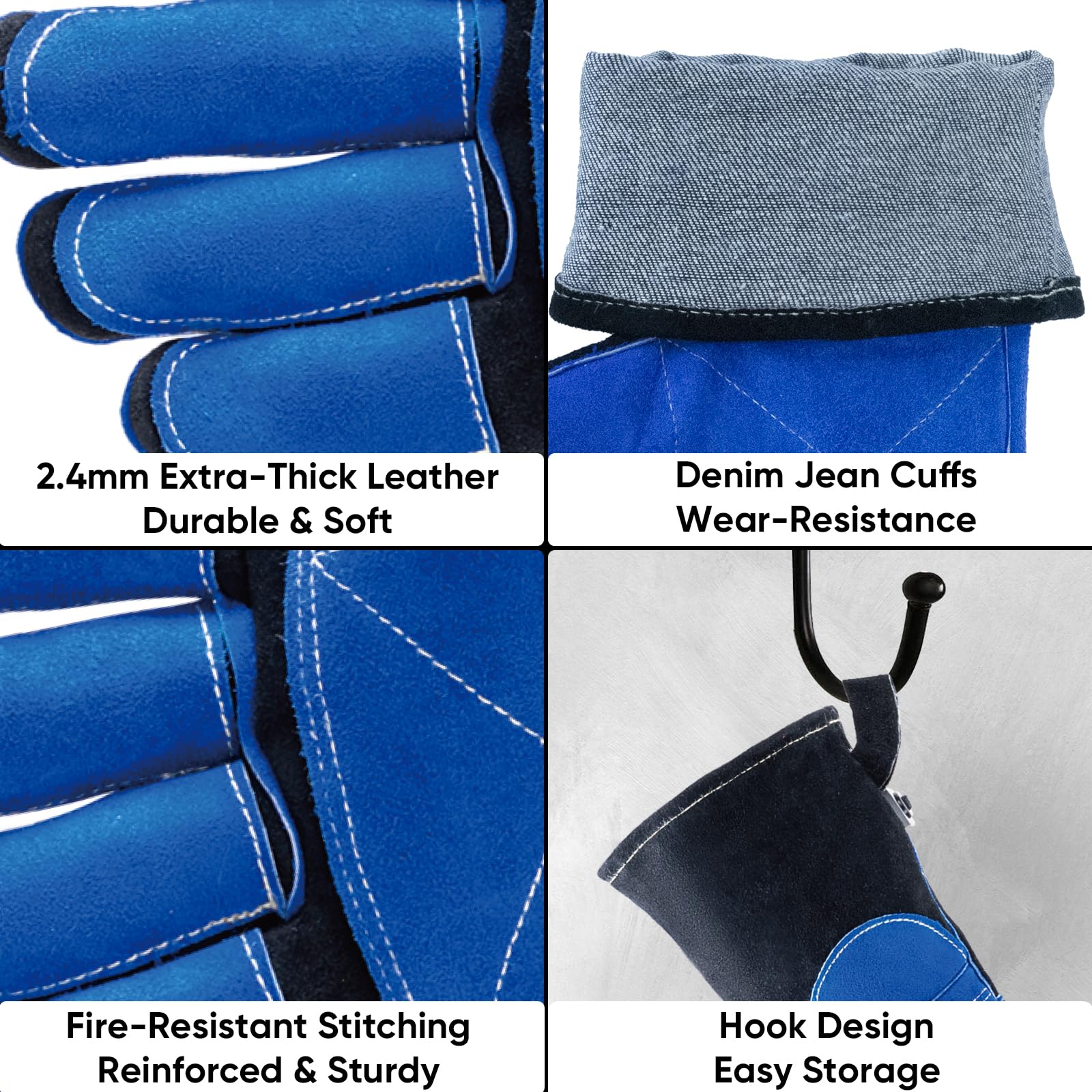 TICONN welding gloves heat-resistant-lining adds comfort during long sessions