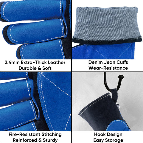 TICONN welding gloves heat-resistant-lining adds comfort during long sessions