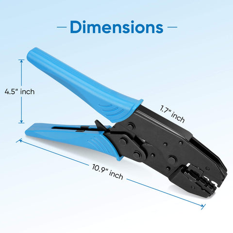 TICONN wire crimp tool 30C blue for easy identification and comfortable use.