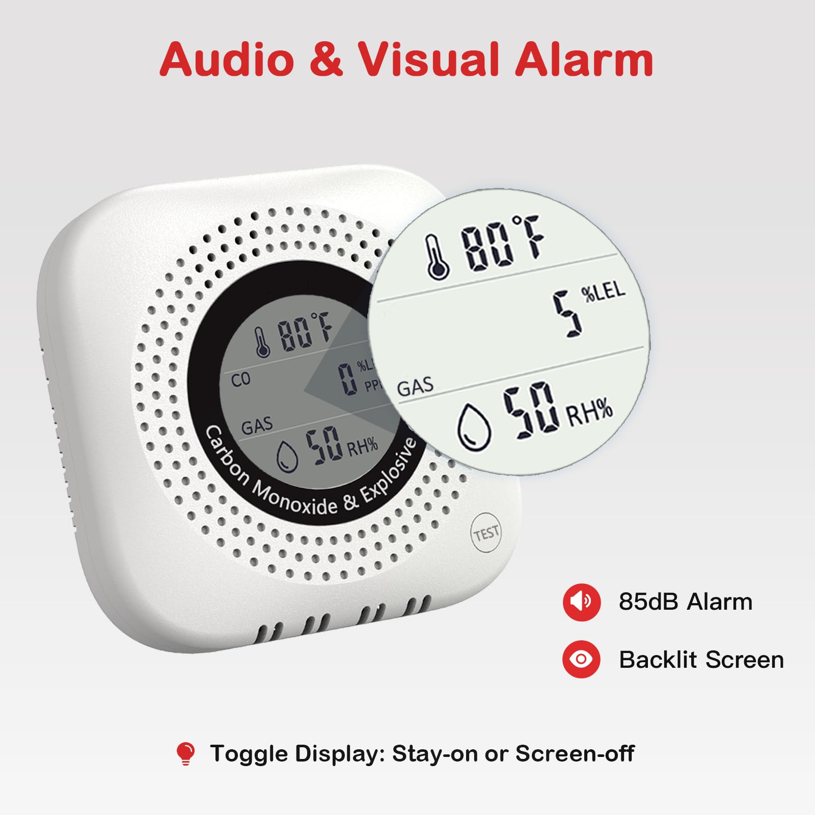 TIDOOS 4-in-1 CO detector in kitchen demonstrates versatile safety monitoring