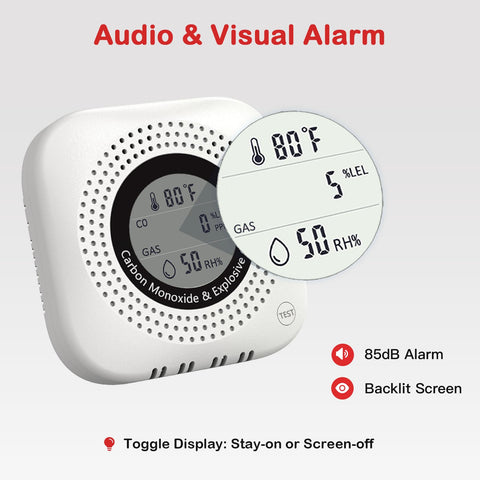 TIDOOS 4-in-1 CO detector in kitchen demonstrates versatile safety monitoring