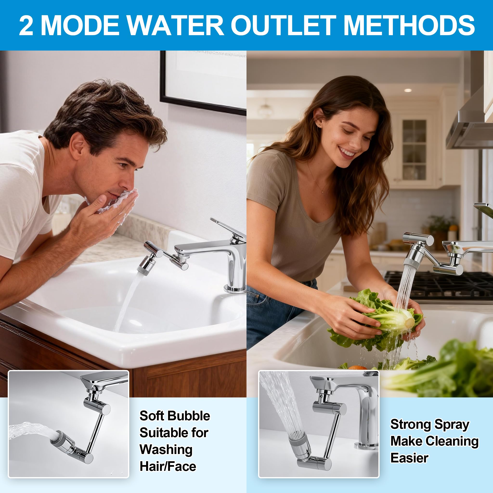 TD TIDYENDURE compatibility with three connection specs for many faucets