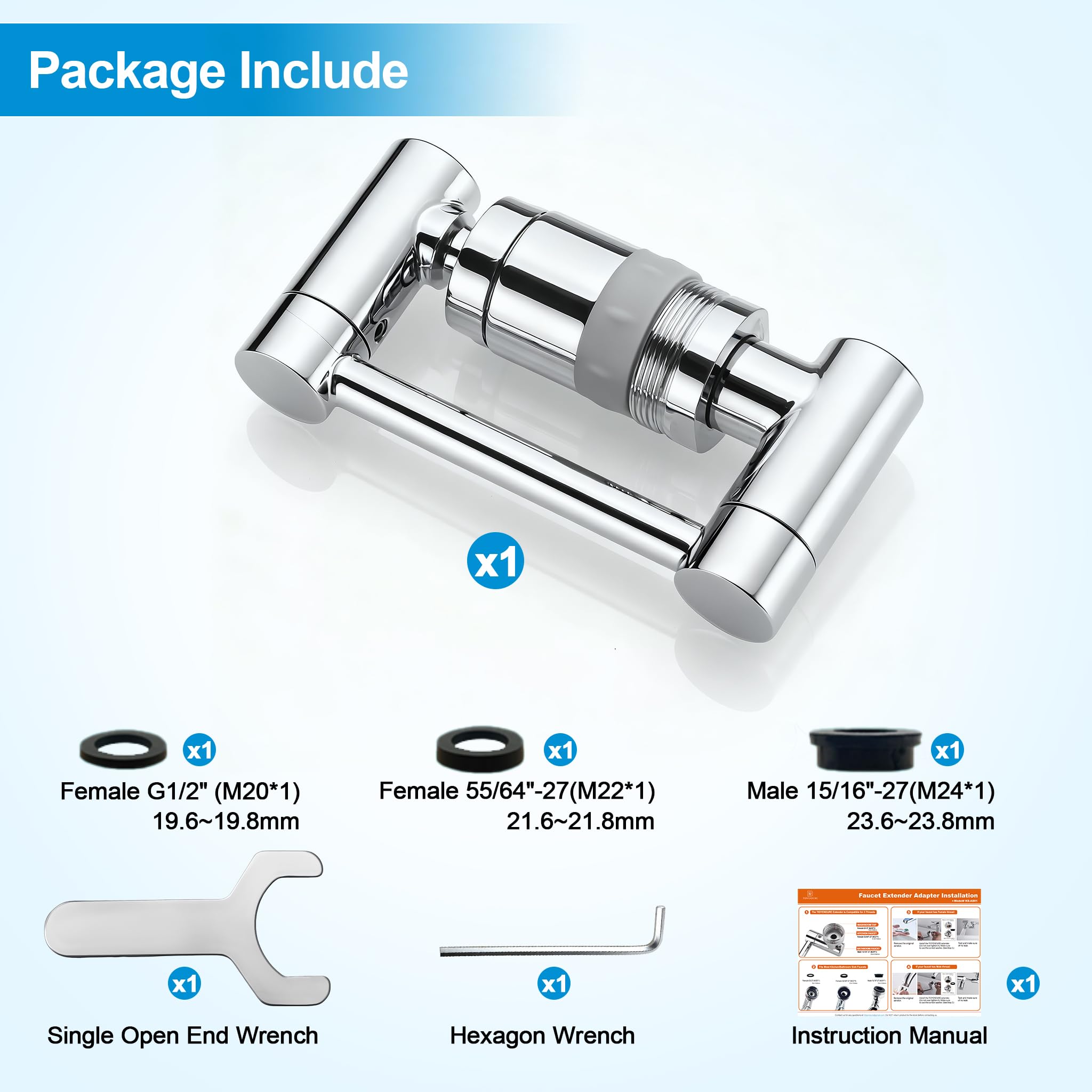 TD TIDYENDURE three-layer filter inside aerator for cleaner water