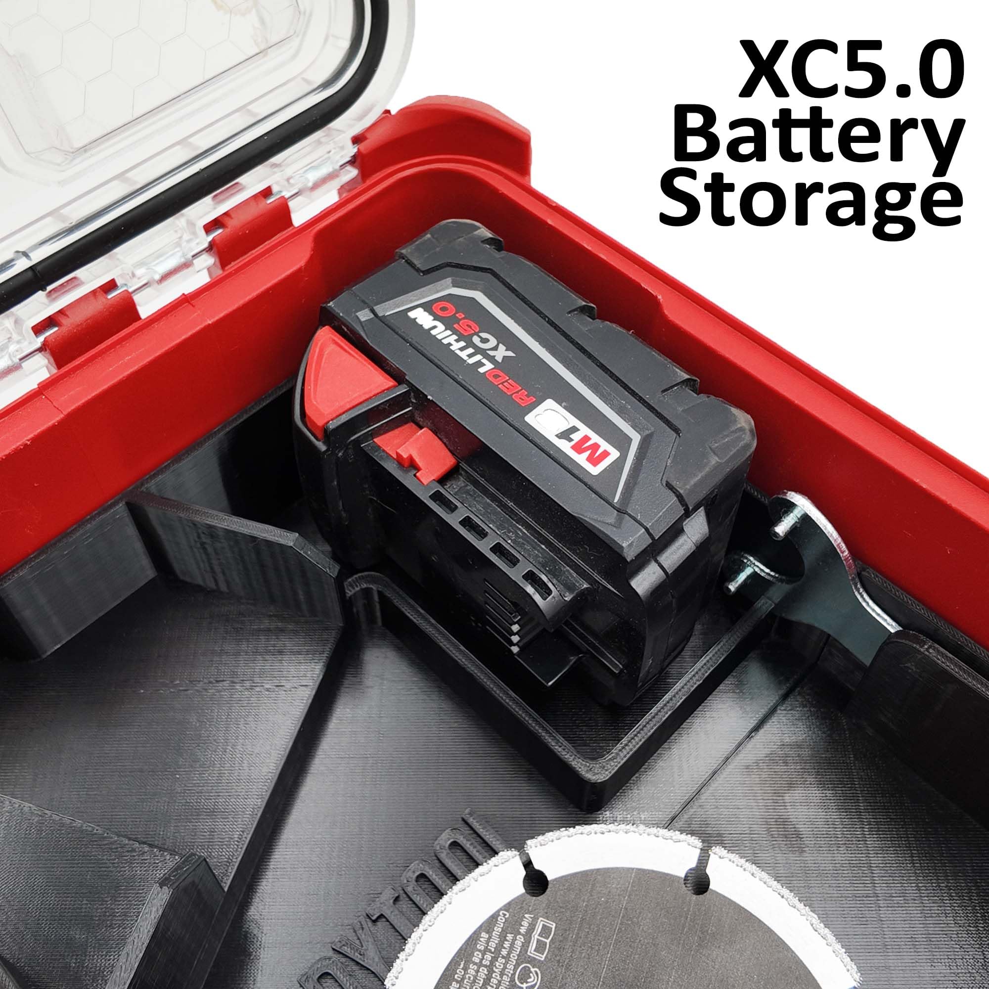 Thick, impact-resistant plastic safeguards tools at the jobsite.