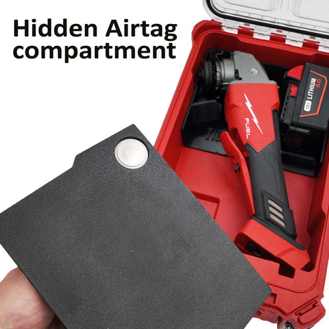 TidyTool storage slots hold wheels, blades and wrenches for quick access.