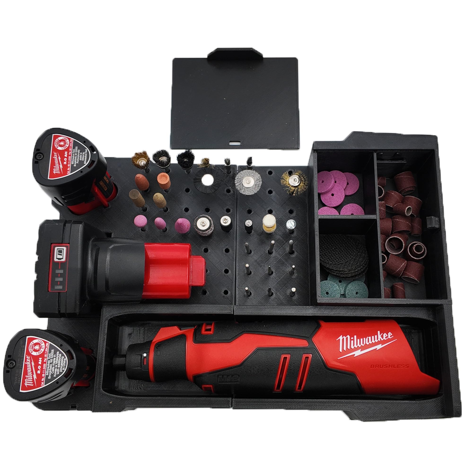 TidyTool liner provides dedicated bit storage for Milwaukee Packout setups.