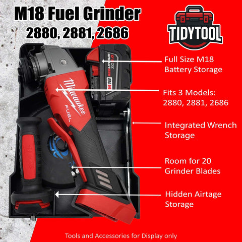 TidyTool Packout liner integrates into compact organizer for organized tool storage.