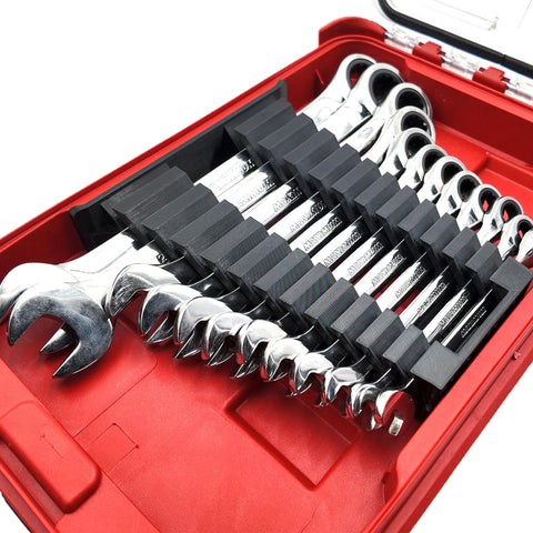 TidyTool liner installed in Milwaukee compact organizer enables secure, easy wrench retrieval.