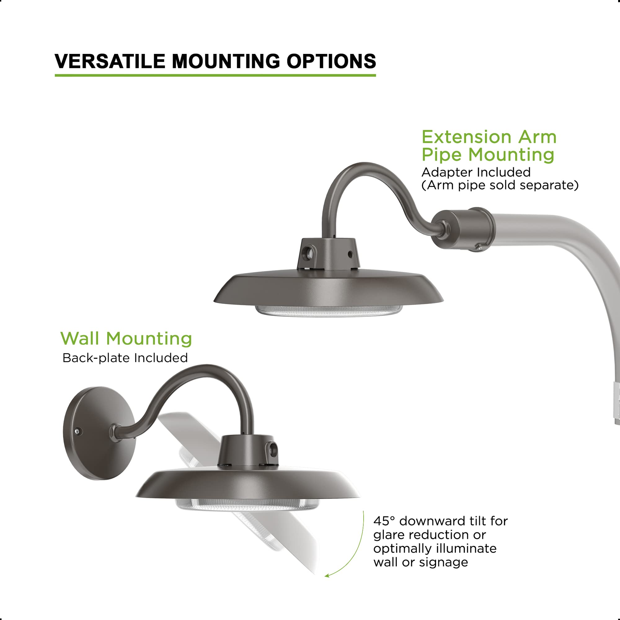 TierONE dusk-to-dawn photocell barn light reduces manual switching and enhances exterior visibility.