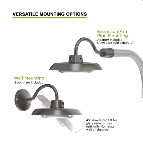 TierONE dusk-to-dawn photocell barn light reduces manual switching and enhances exterior visibility.