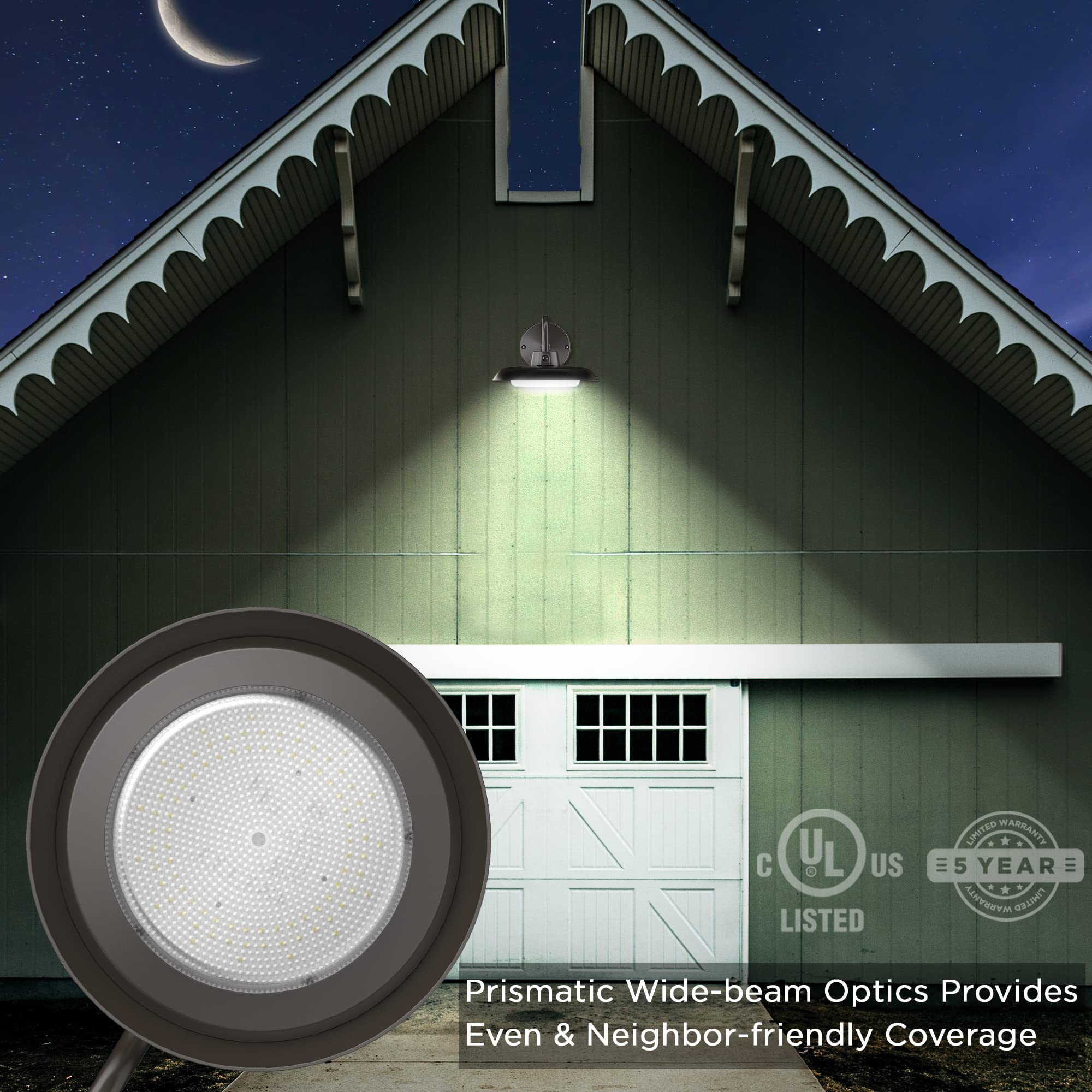 TierONE tiltable light head 45 degrees provides precise wall or signage illumination.