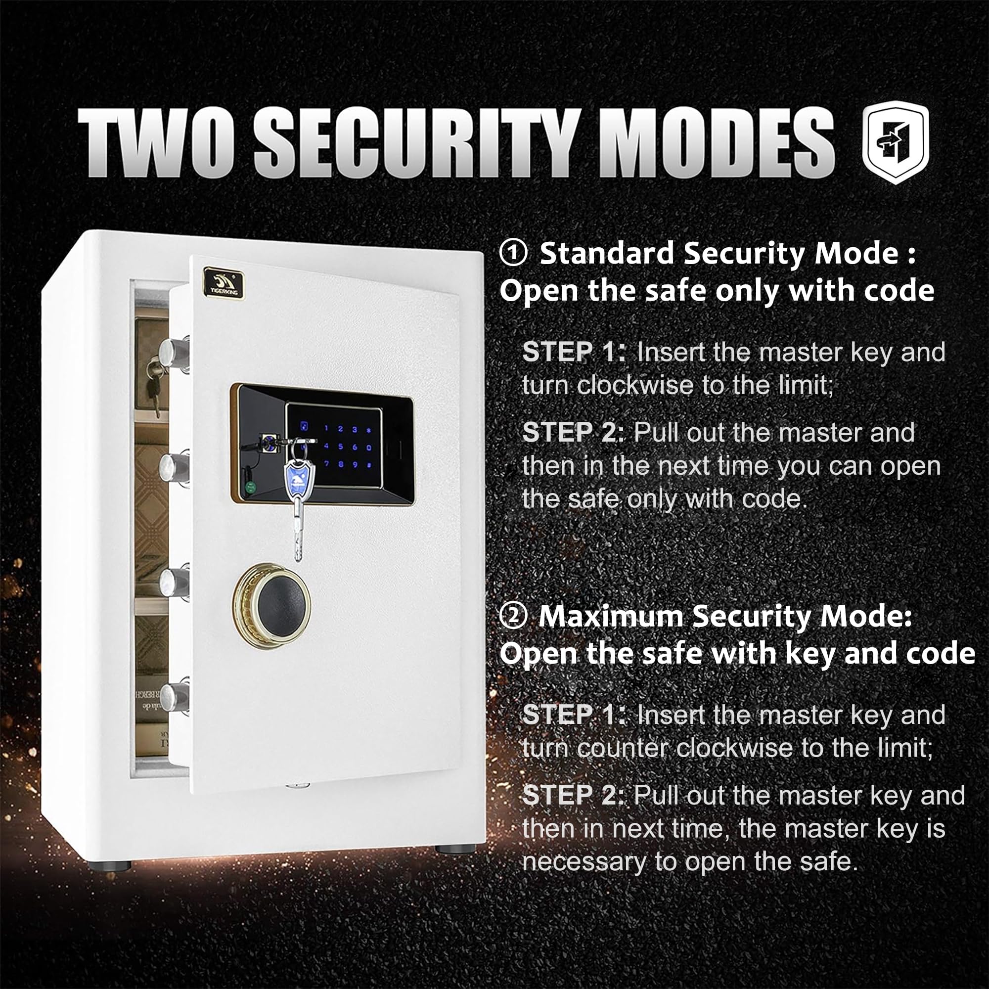 Tigerking dual alarm system for protective entry alerts.