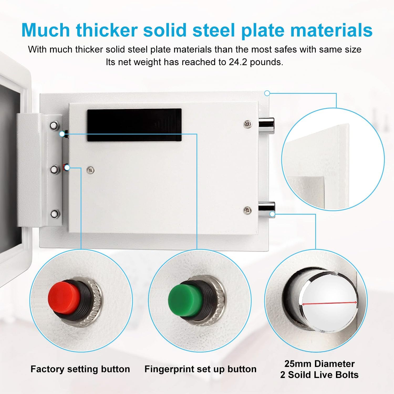 TigerKing biometric and PIN entry offer convenient, secure handling of valuables.