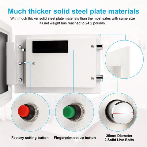 TigerKing biometric and PIN entry offer convenient, secure handling of valuables.
