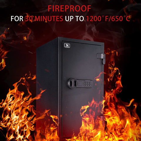 TigerKing fireproof safe digital keypad close-up showing convenient access control.