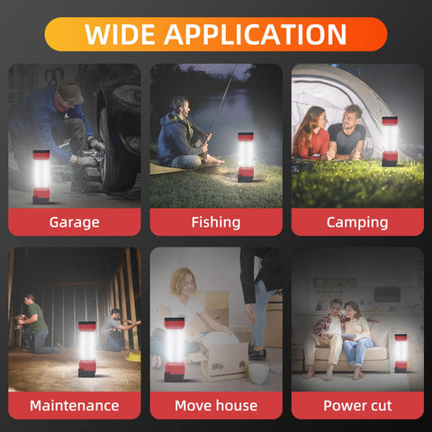 Portable Tigerski work light with built-in handle for easy transport