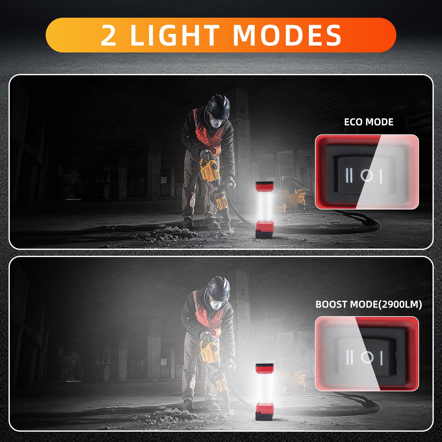 Tigerski light with Type-C port for on-site device charging