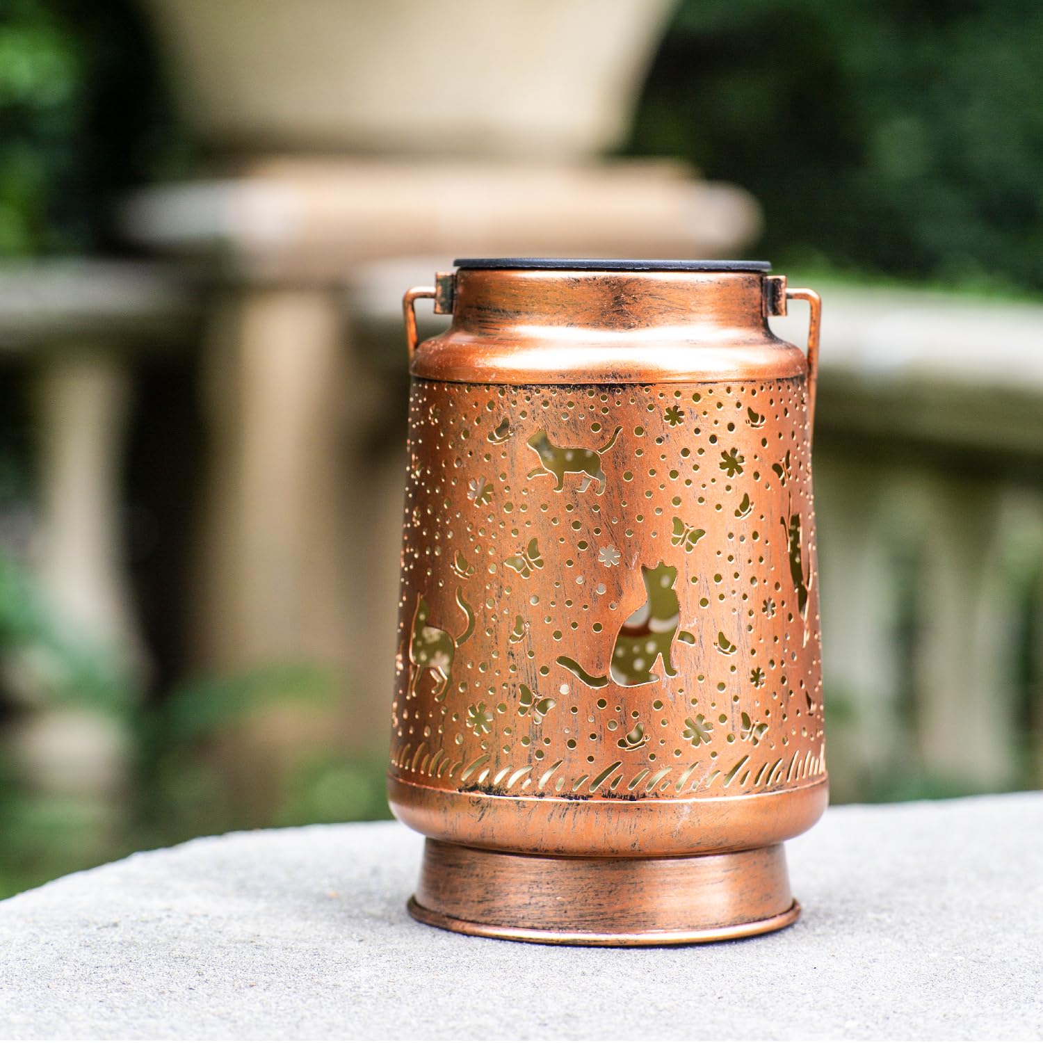 TIGGSY cat solar lantern garden decor enhances outdoor spaces.