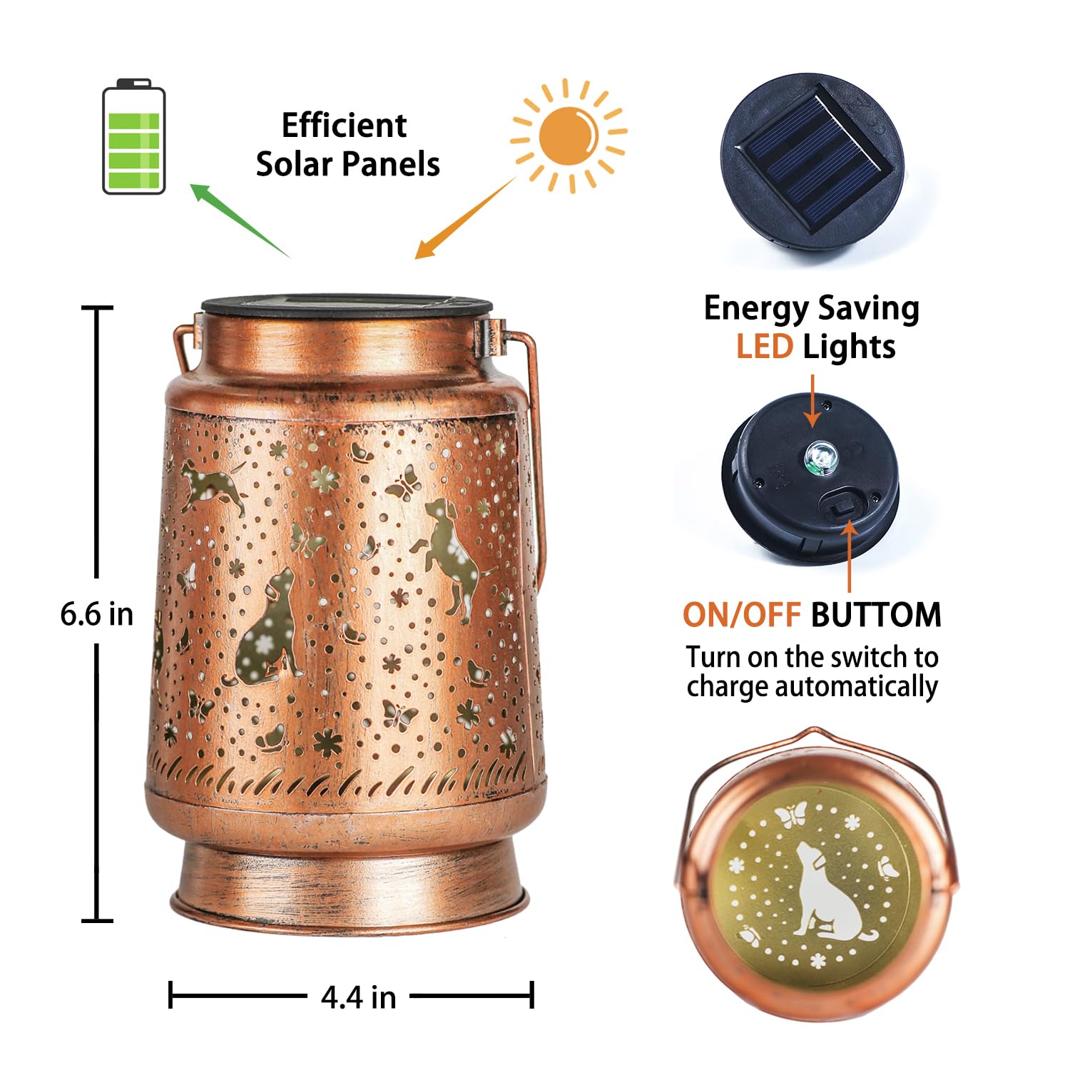 TIGGSY dog solar lantern garden corner lighting enhances landscape appeal