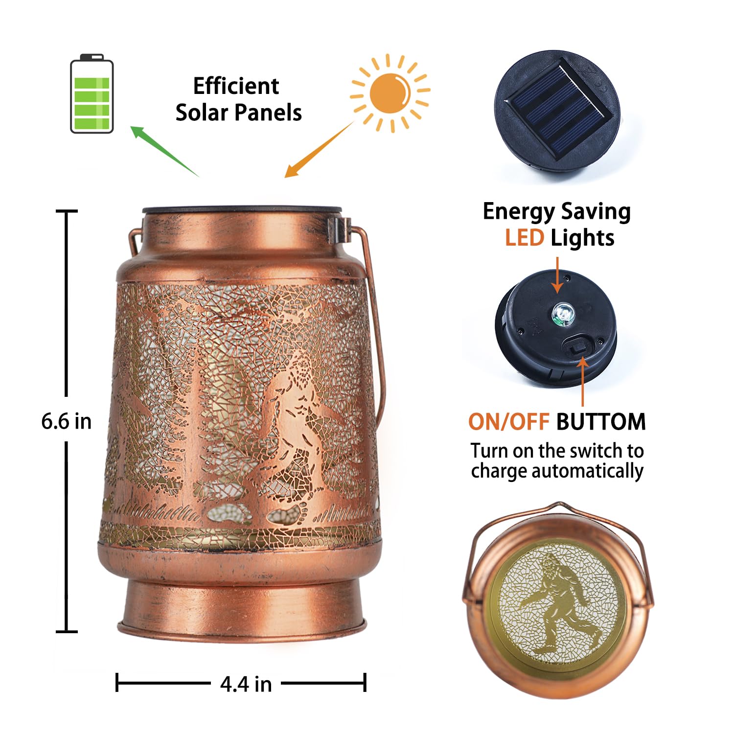 TIGGSY garden decor Bigfoot lantern brightens outdoor spaces.