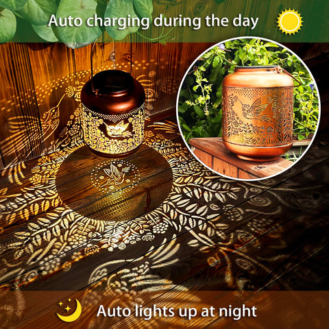 TIGGSY IP65 waterproof solar lantern withstands rain, keeping decorative light through seasons