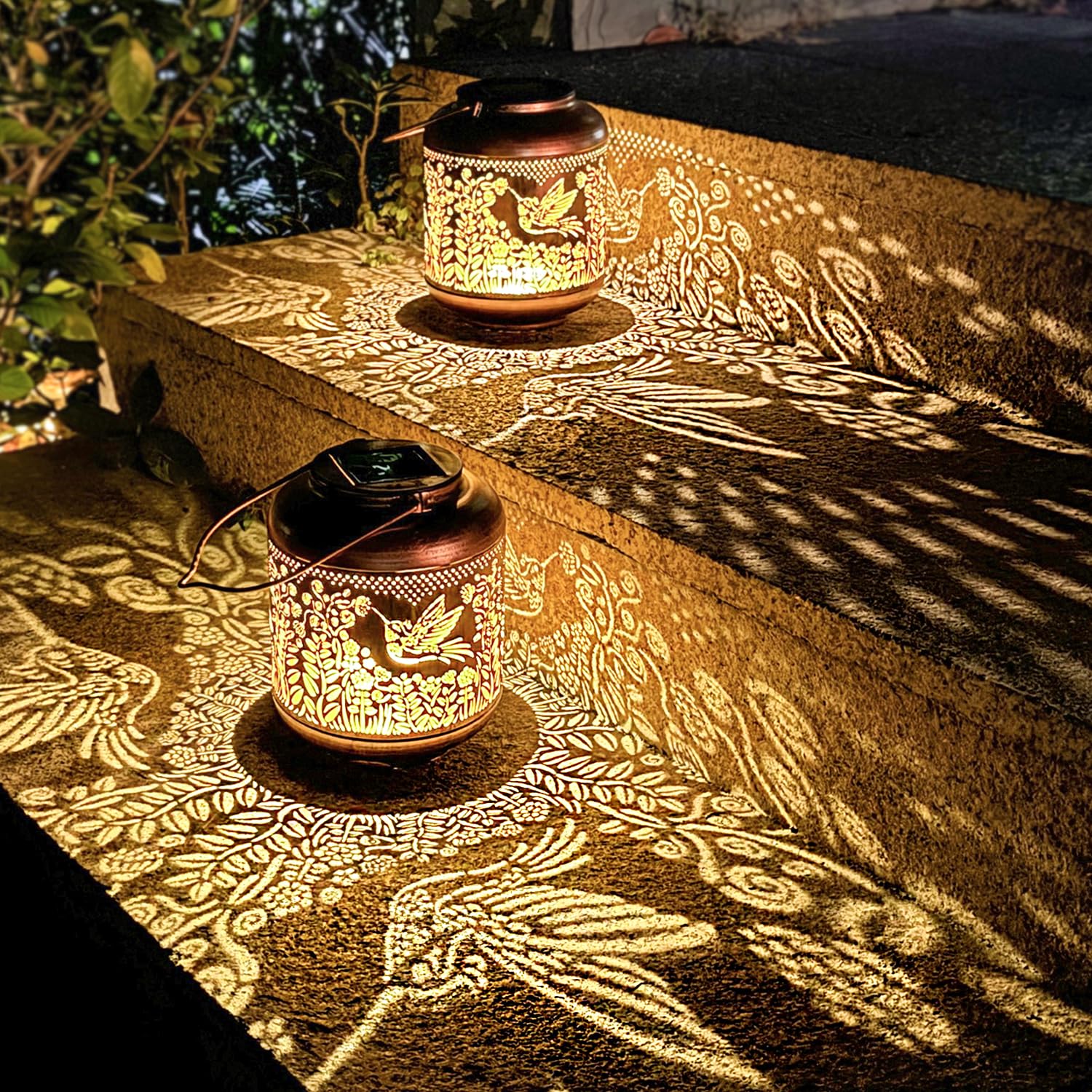 TIGGSY LED hummingbird lantern outdoor light provides inviting glow for decks