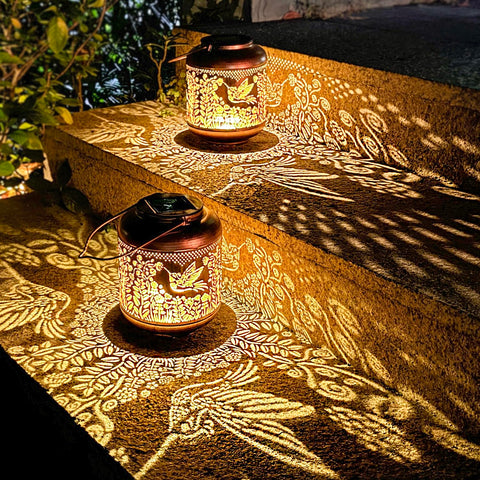 TIGGSY LED hummingbird lantern outdoor light provides inviting glow for decks