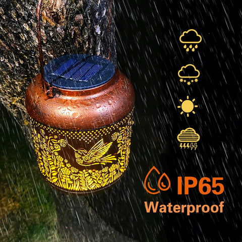 TIGGSY sunset-glow hummingbird lantern creates soft illumination at dusk