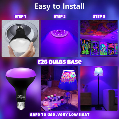 TigQiang bulbs enable body paint and glow effects at events.