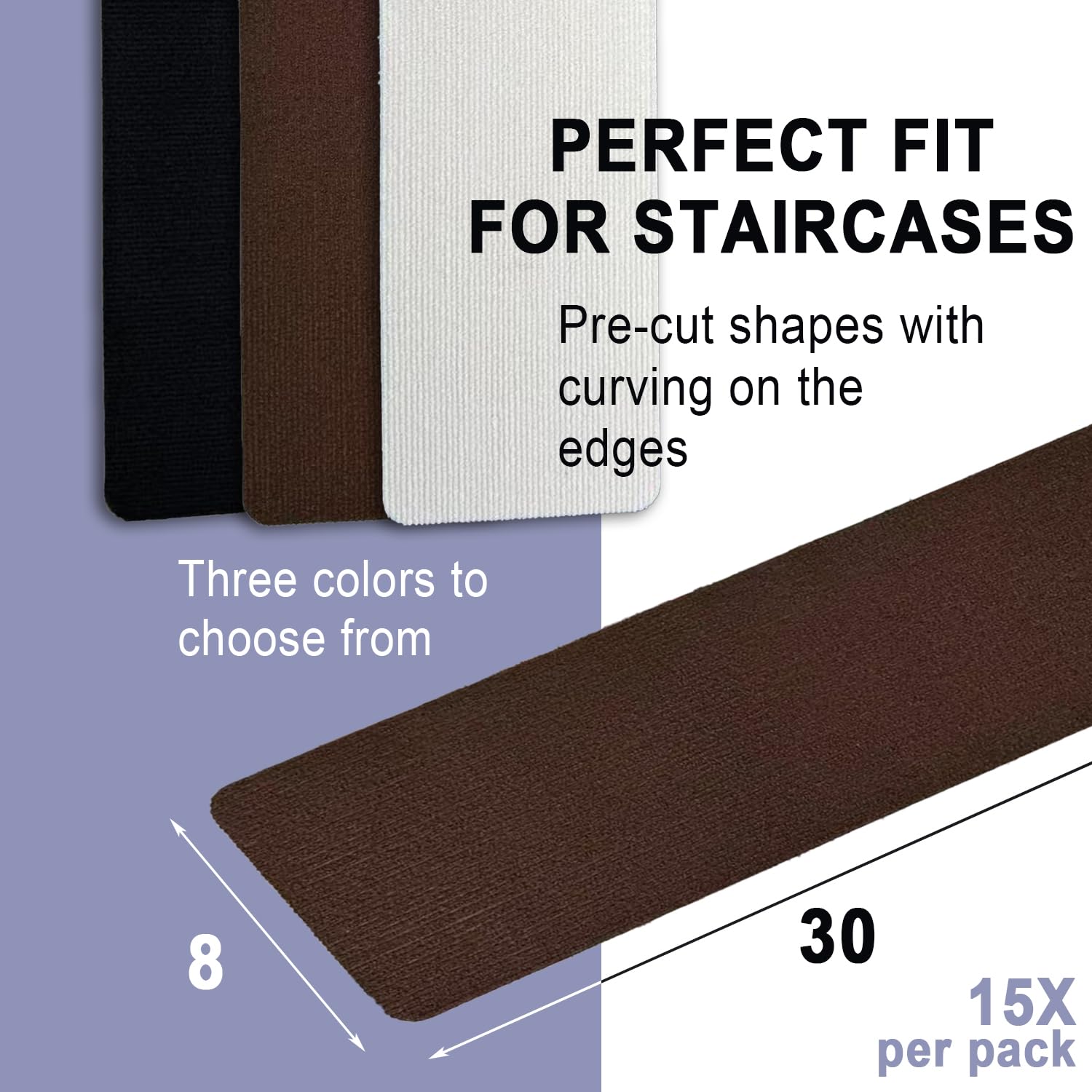 Tigsport nonslip stair treads with adhesive backing stay in place on surfaces