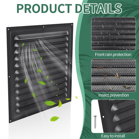 TIHCXNY vent includes 8 screws for quick, secure installation.