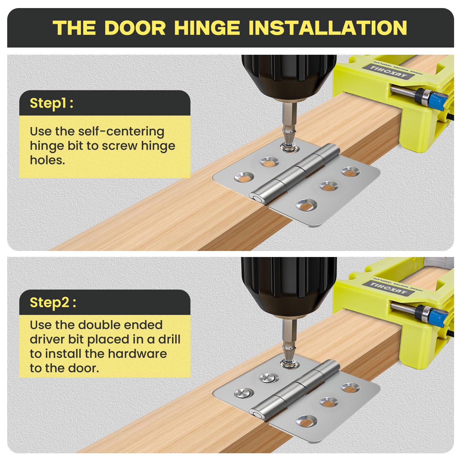 TIHCXNY self-centering hinge drill bit for accurate screw holes