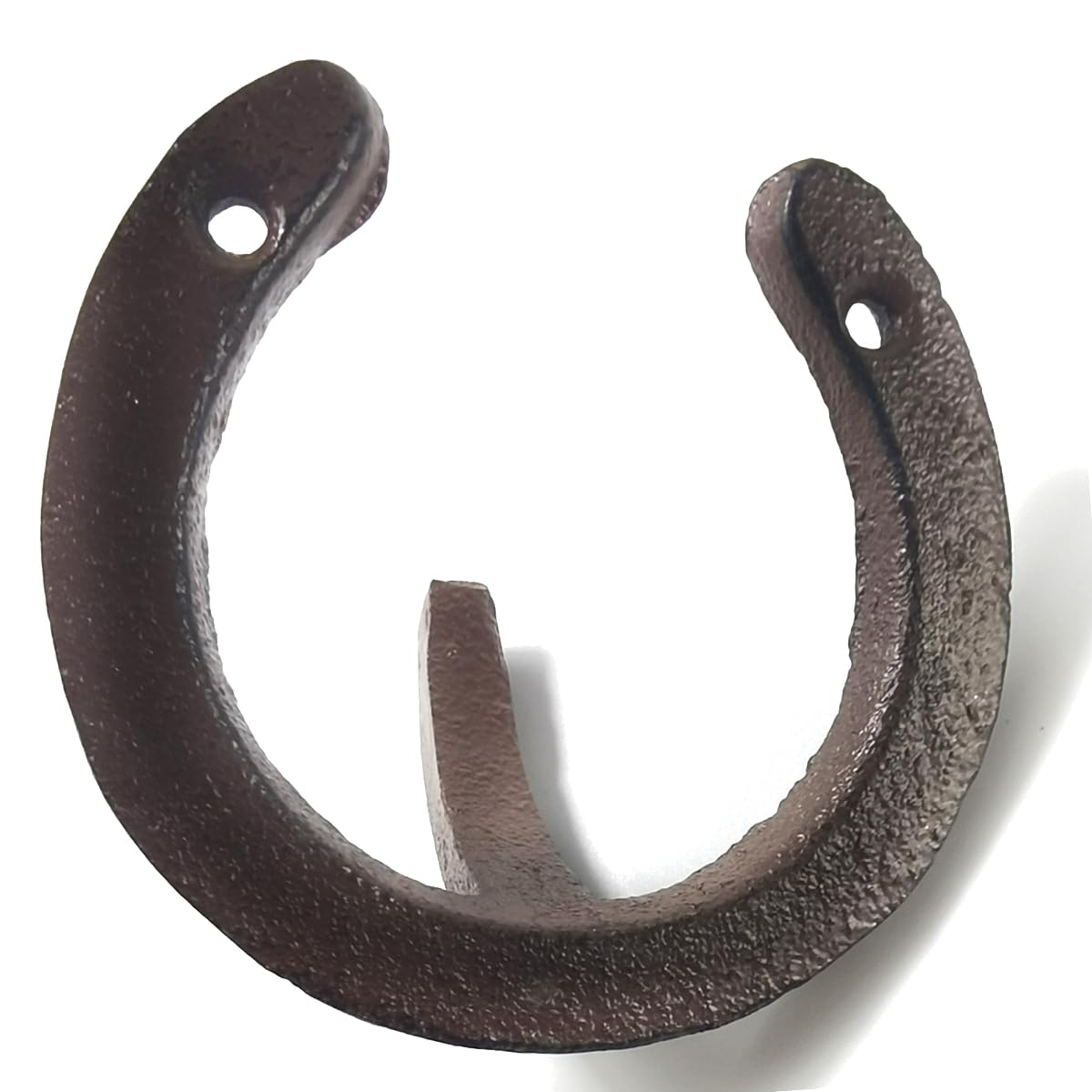 TIHOOD vintage-style horseshoe hook emphasizing indoor and outdoor versatility for tools or accessories.