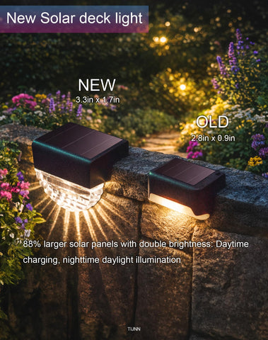 TIJNN solar deck light for fences delivering bright, reliable outdoor accent lighting.