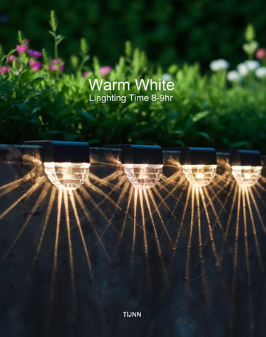 TIJNN solar deck light with IP65 waterproof rating for harsh weather.
