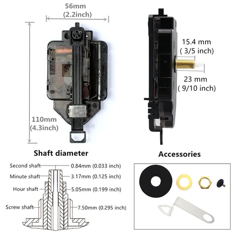 Tikround 23 mm shaft length pendulum movement ready for installation