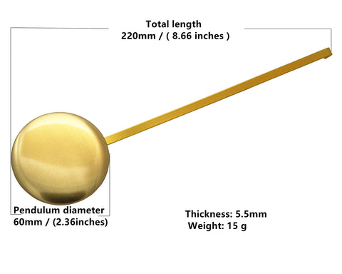 Tikround 15-4 mm thread pendulum movement for secure mounting