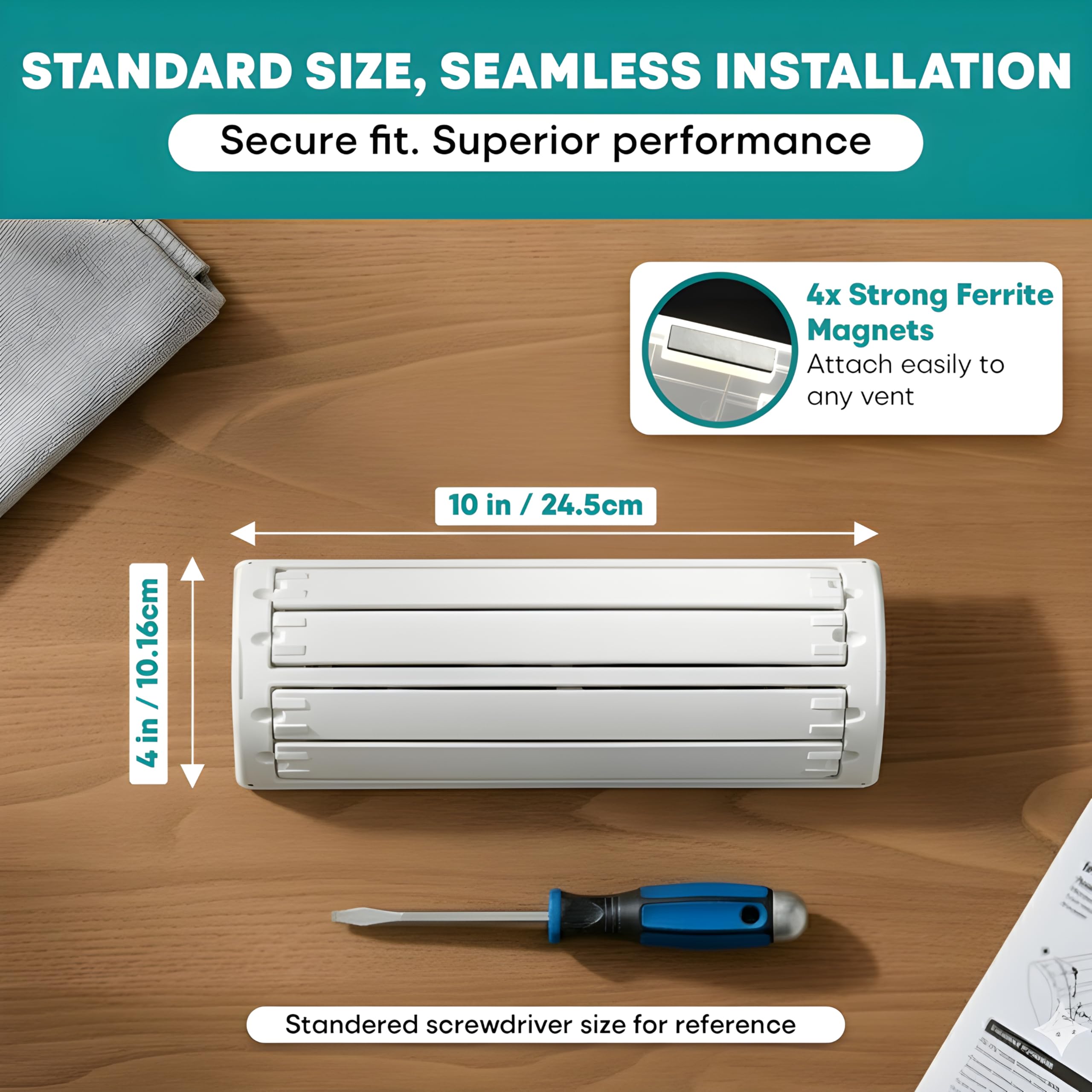 Tilcore heat-friendly vent cover suitable for floor, ceiling, or wall.